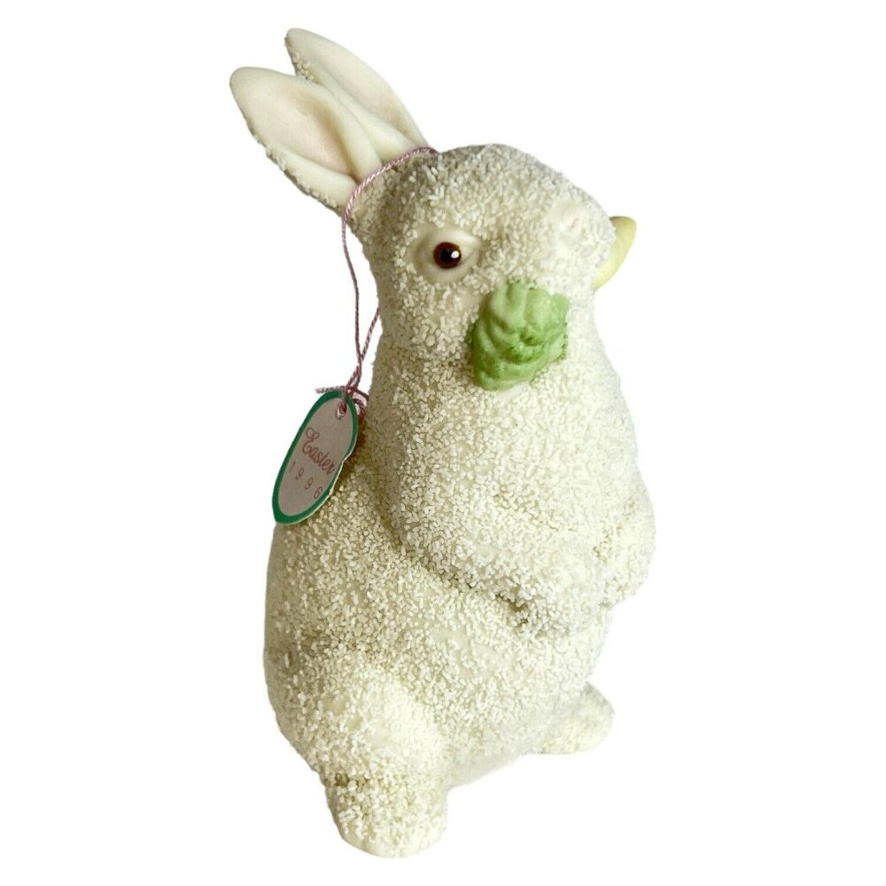 Snowbabies Dept 56 Bunny Rabbit Figurine Easter Carrot Hand Painted 1996 VTG # - Picture 3 of 8